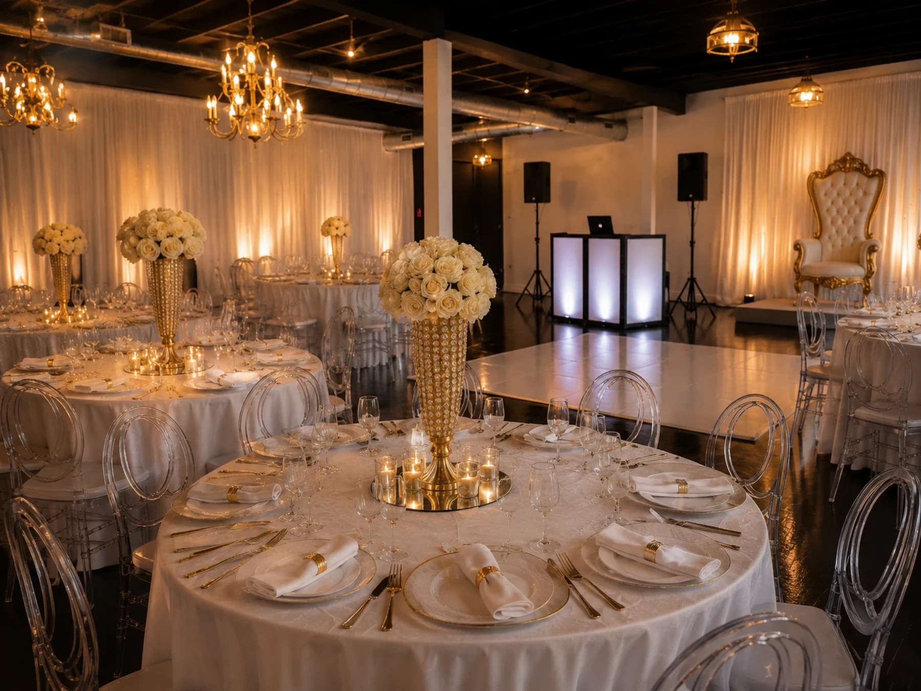 AAA Event Venue interior and event styling